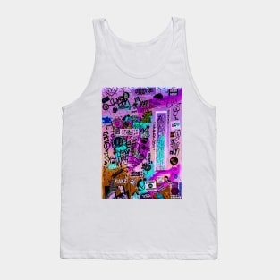 Graffiti Street Violet Design Tags Tank Top